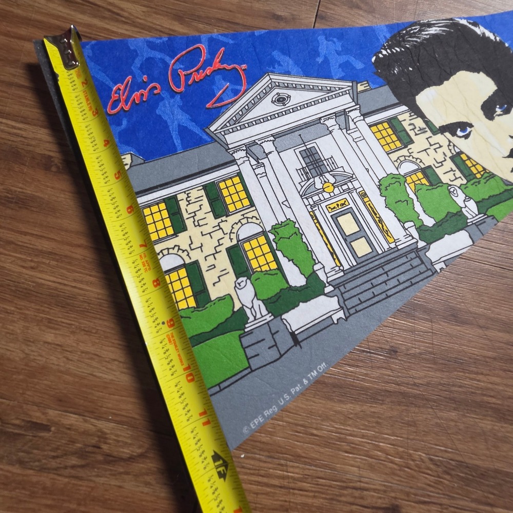 Elvis Presley Graceland Felt Pennant 30" He Dared To Rock So Do I Souvenir - Picture 2 of 3